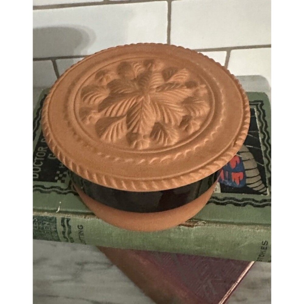 Butter Keeper Rosecraddoc Pottery: Traditional Terracotta Container Cornwall UK